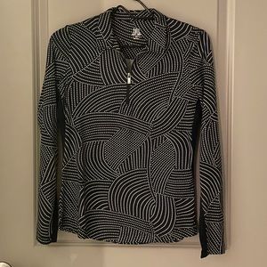 Patterned Tennis/Golf Zip Pullover